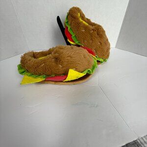 Boy's Slippers- Hamburger design- Size 13-1- Gently Used